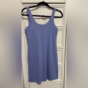 Bra top athletic dress with shorts attached.